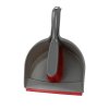 SMETÁČEK S LOPATKOU 32x22,5cm, šedá, červená, plast, guma