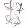 Wire 2 tier corner shelf