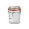 CLEAR GLASS STORAGE JAR, 8,3X10CM