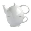 Konvička na čaj 480ml se šálkem 320ML, porcelán