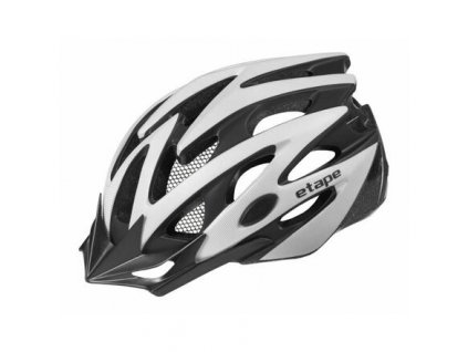 Biker cyklistická helma stříbrná