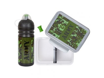 Army láhev a svačinový box (Balení 1 sada)