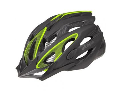 Biker cyklistická helma černá-žlutá fluo
