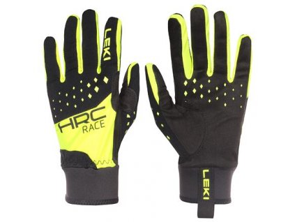 HRC Race běžecké rukavice černá-žlutá