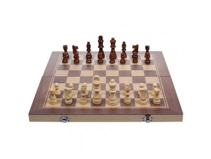Dřevěné šachy 3v1