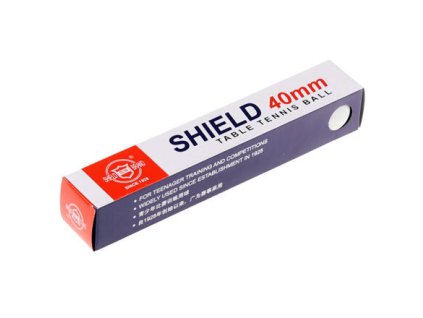 Shield míčky na stolní tenis bílá (Balení 6 ks)