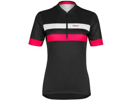 Clara 2.0 cyklistický dres černá-růžová (Velikost oblečení M)