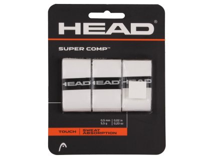 Super Comp overgrip omotávka tl. 0,5 mm bílá (Balení 3 ks)