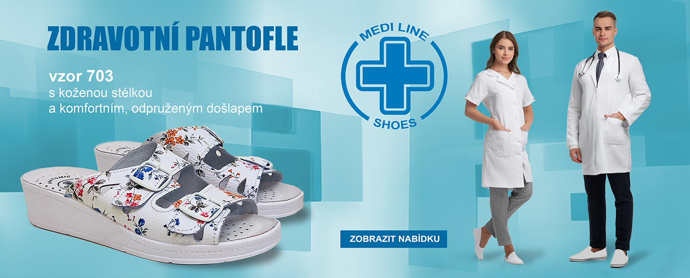 Zdravotní pantofle pro správnou chůzi