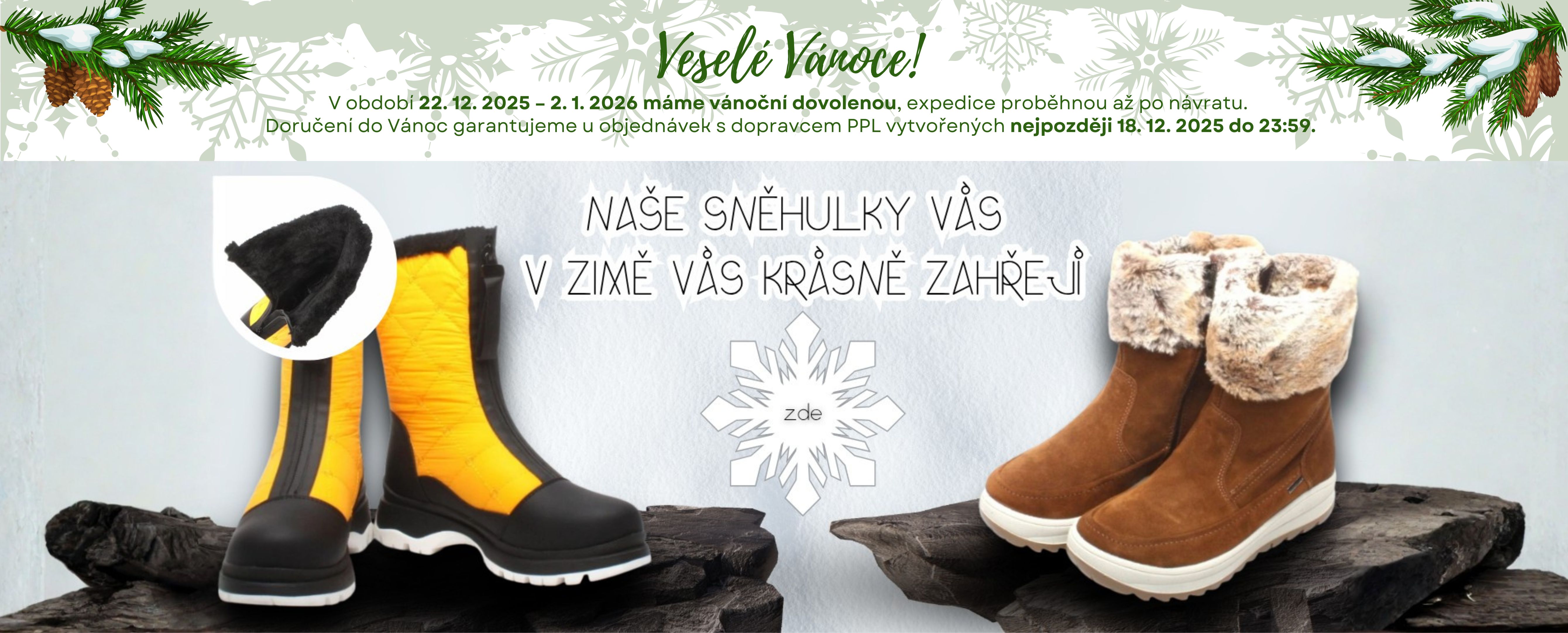 Sněhule pro chladné zimní dny