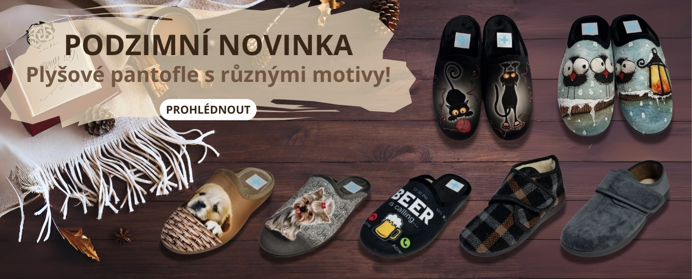 Chlupaté pantofle a bačkory