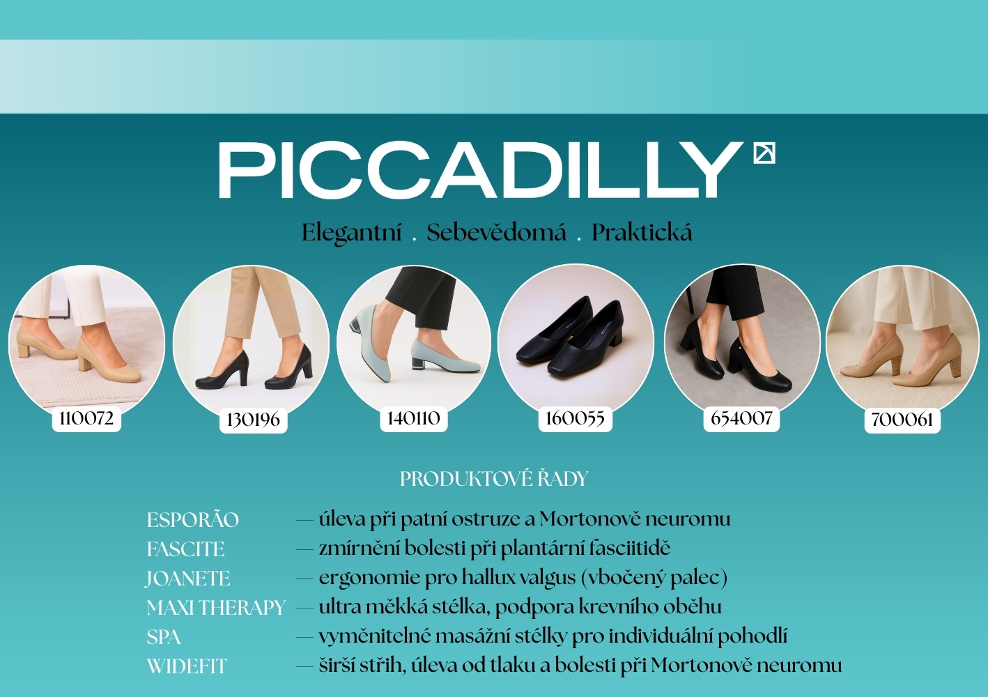 Elegantní módní obuv Piccadilly