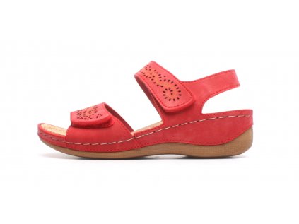 MEDI LINE dámské pantofle S302.056 červené