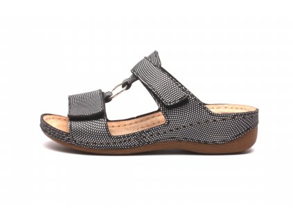 MEDI LINE dámské pantofle S302.113 BLACK