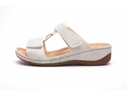 MEDI LINE dámské pantofle S302.113 WHITE