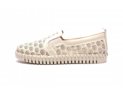 Bottero dámské kožené espadrilky 330801 OFF-WHITE