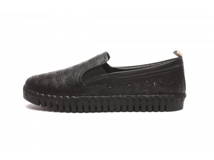 Bottero dámské kožené espadrilky 330801 PRETO