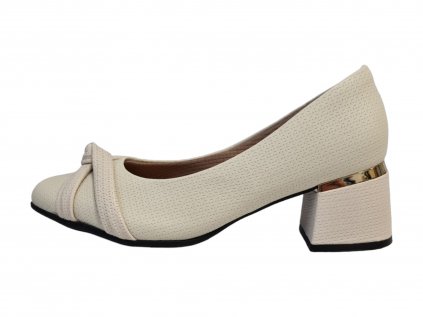 Piccadilly MAXI dámské lodičky WIDEFIT 748002-11 krémové