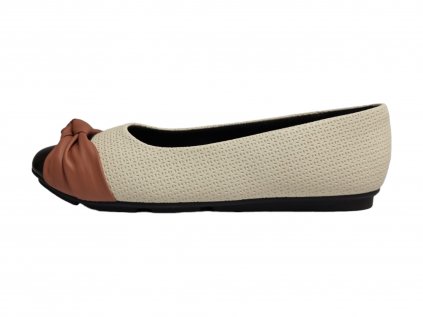 Piccadilly MAXI baleríny 122006-1 krémové