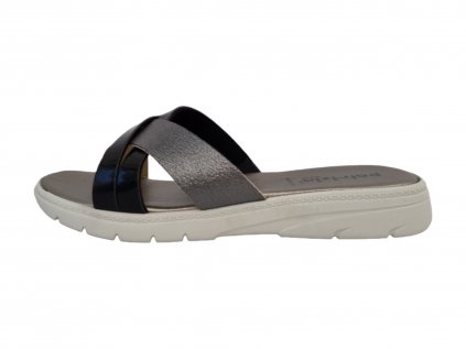 MEDI LINE Patrizia dámské pantofle P13 NERO-PELTRO