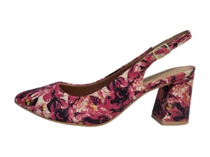 Piccadilly dámské lodičky 745145-1 FLORAL růžové