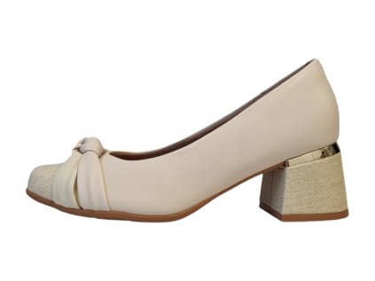Piccadilly MAXI dámské lodičky WIDEFIT 748030-9 krémové