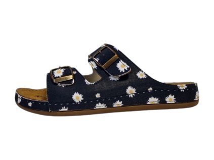 Mediline dámské pantofle S182.002 blue flower
