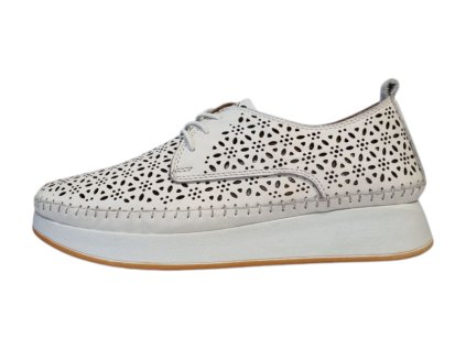 Urban ladies dámské kožené polobotky 410 B bílé