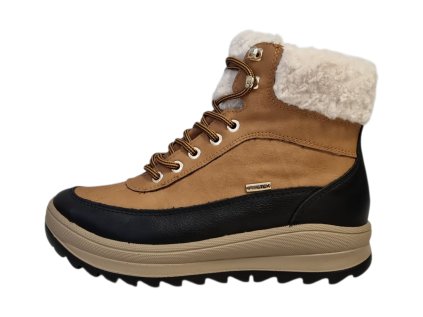 Imac dámské kožené kotníkové boty SHIFT 858998.26730.005 hnědé