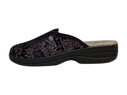 MEDI LINE dámské zdravotní pantofle 714 Sagrantino černé