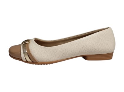 Piccadilly dámské baleríny 250233-1 krémové