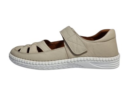 Urban ladies dámské kožené sandály 170 béžové