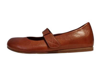 Urban ladies dámské kožené baleríny 91172 hnědé