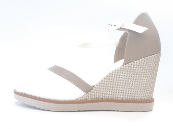 Piccadilly sandály 428016-3 bílé/hnědé