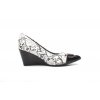 Piccadilly dámské lodičky 743004-1 bílé/černé hadí