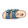 MEDI LINE dámské pantofle S182.062 NAVY TURQUISE PRINTED