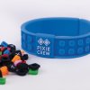 Kreativní pixelový náramek modrý DINO
