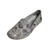 Urban ladies dámské kožené mokasíny 350 šedé s květy