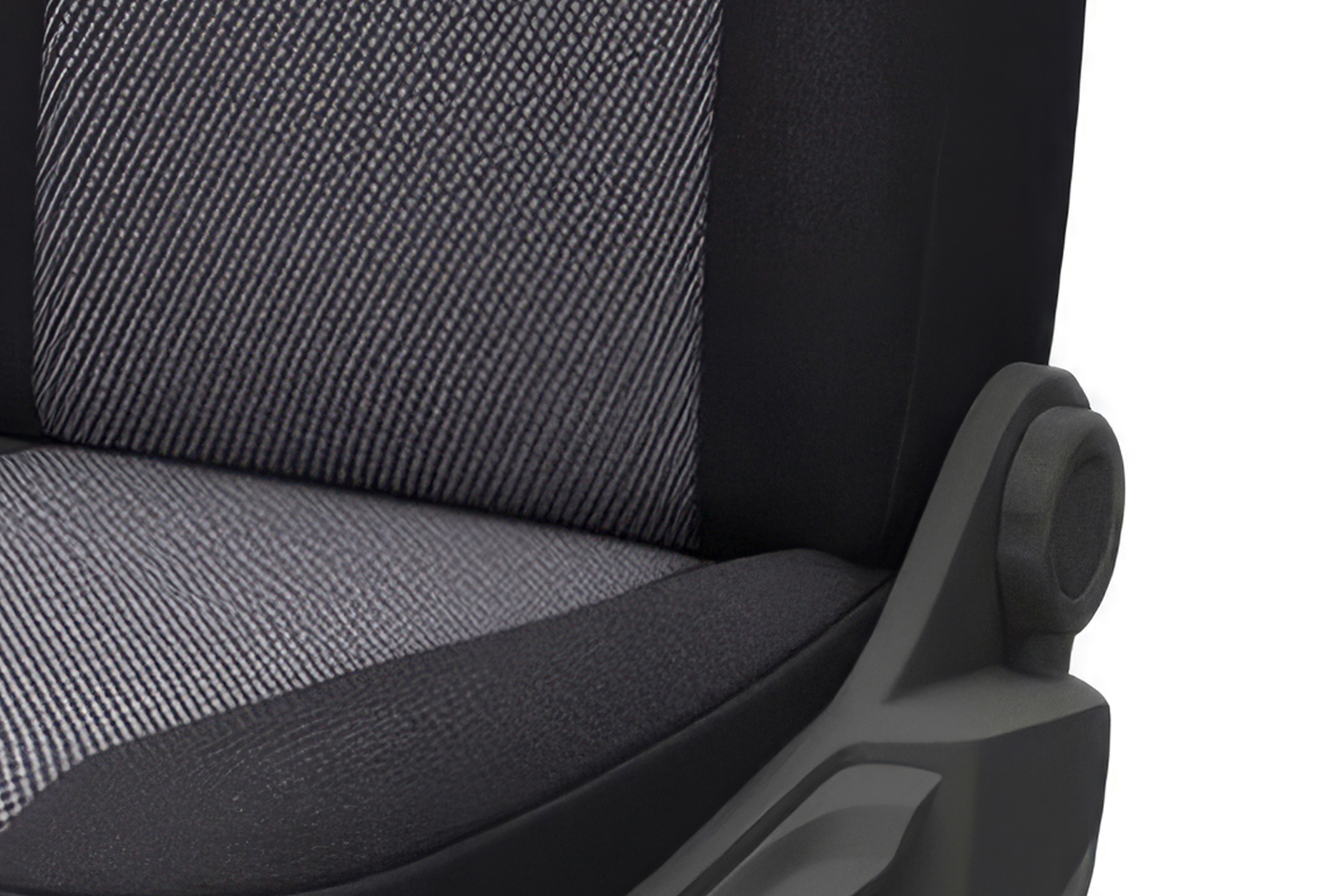 Detail bočného švu autopoťahu kompatibilného s airbagom