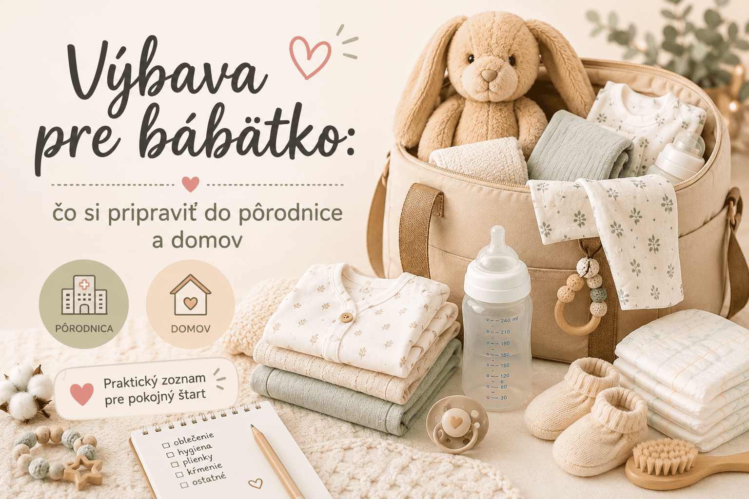 Výbava pre bábätko: čo si pripraviť do pôrodnice a domov