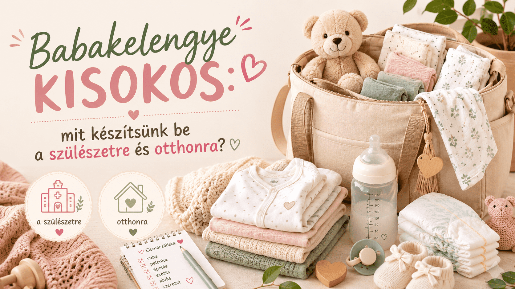 Babakelengye kisokos: mit készítsünk be a szülészetre és otthonra?