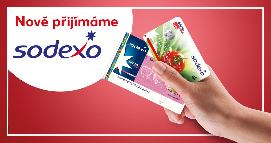 Přijímáme poukázky SODEXO