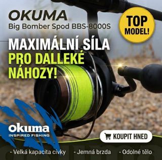 Představujeme ti Okuma Big Bomber Spod BBS-8000 – stroj navržený pro daleké náhozy. 🚀 • Extrémní rychlost a přesnost...