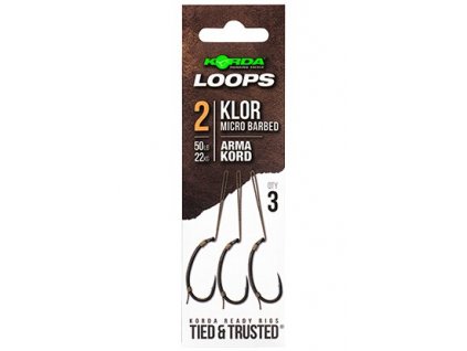 Korda Hotové Montáže Loop Rigs Klor 30lb (Nosnost 30lb, Velikost háčku #8)