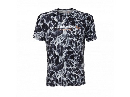 Savage Gear Tričko Night Uv T-Shirt Black Waterprint