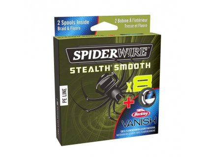 pletena snura s fluorocarbonem spiderwire stlth smooth8 green 150m 1846223