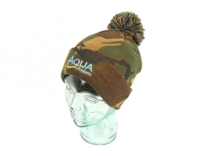 Aqua Kulich Camo Bobble Hat