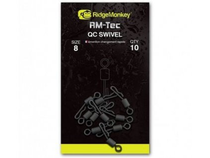 RidgeMonkey Obratlík RM-Tec Quick Change Inline Swivel Velikost 8 -  8ks