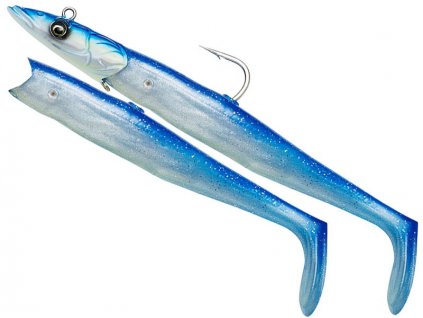 savage sandeel v2 big game blue pearl silver