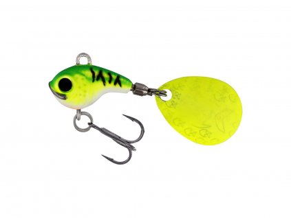 Westin Třpytka DropBite Tungsten Spin Tail Jig Chartreuse Blue Craw